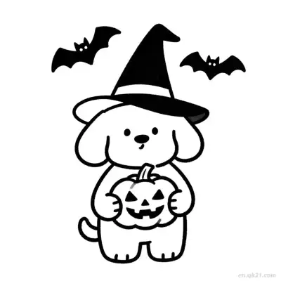 Free printable Halloween Dog 11 Coloring Page - Free PDF Printable Dog Coloring Sheets coloring page