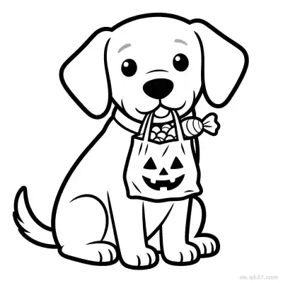 Free printable Halloween Dog 13 Coloring Page - Free PDF Printable Dog Coloring Sheets coloring page