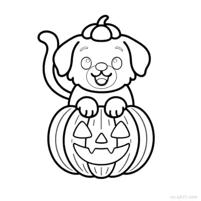 Free printable Halloween Dog 14 Coloring Page - Free PDF Printable Dog Coloring Sheets coloring page