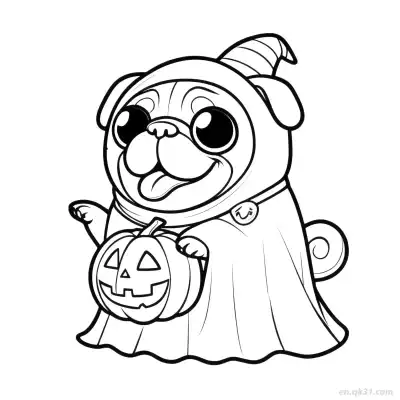 Free printable Halloween Dog 15 Coloring Page - Free PDF Printable Dog Coloring Sheets coloring page