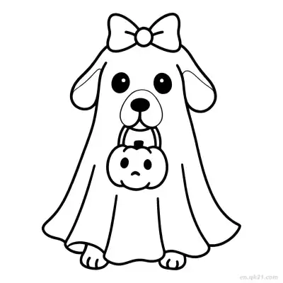 Free printable Halloween Dog 17 Coloring Page - Free PDF Printable Dog Coloring Sheets coloring page