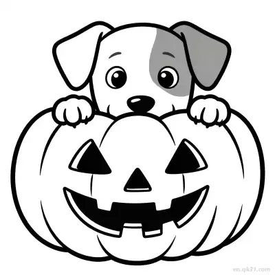 Free printable Halloween Dog 3 Coloring Page - Free PDF Printable Dog Coloring Sheets coloring page