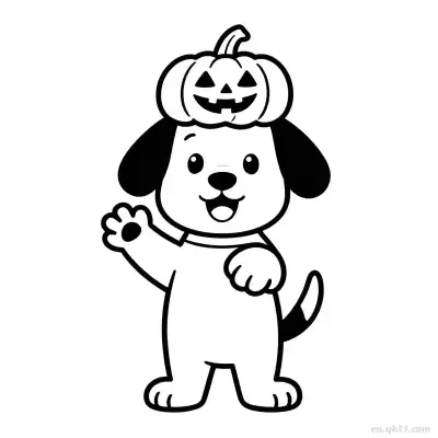 Free printable Halloween Dog 5 Coloring Page - Free PDF Printable Dog Coloring Sheets coloring page