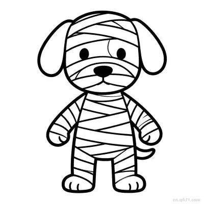 Free printable Halloween Dog 6 Coloring Page - Free PDF Printable Dog Coloring Sheets coloring page