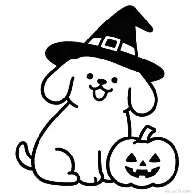 Free printable Halloween Dog 7 Coloring Page - Free PDF Printable Dog Coloring Sheets coloring page