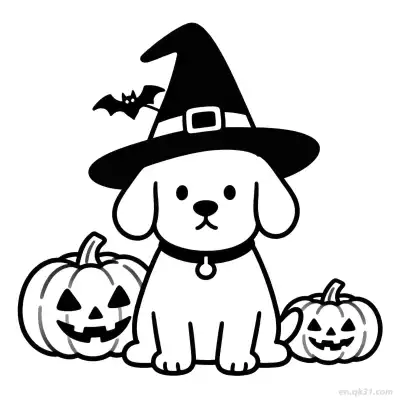 Free printable Halloween Dog 8 Coloring Page - Free PDF Printable Dog Coloring Sheets coloring page