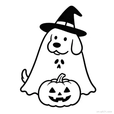Free printable Halloween Dog 9 Coloring Page - Free PDF Printable Dog Coloring Sheets coloring page