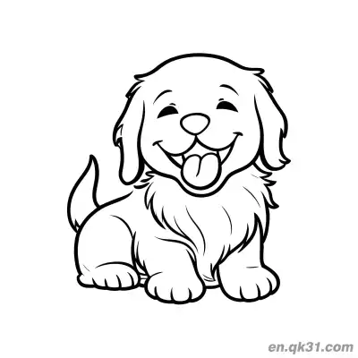 Free printable Adorable Lying Golden Retriever Coloring Page coloring page