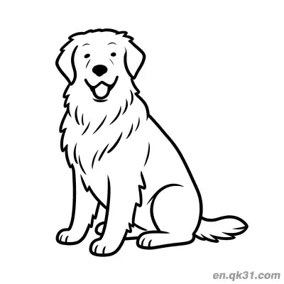 Free printable Golden Retriever Dog Coloring Pages Printable Book coloring page