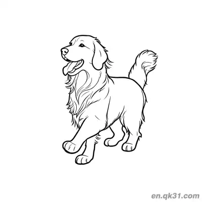 Free printable Realistic Golden Retriever Puppy Coloring Page coloring page