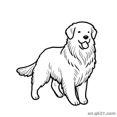 Free printable Realistic Golden Retriever High Detail Dog Coloring Page coloring page