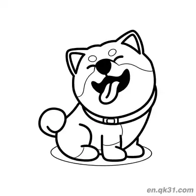 Free printable Chubby Shiba Inu Laughing Out Loud Coloring Page Funny coloring page