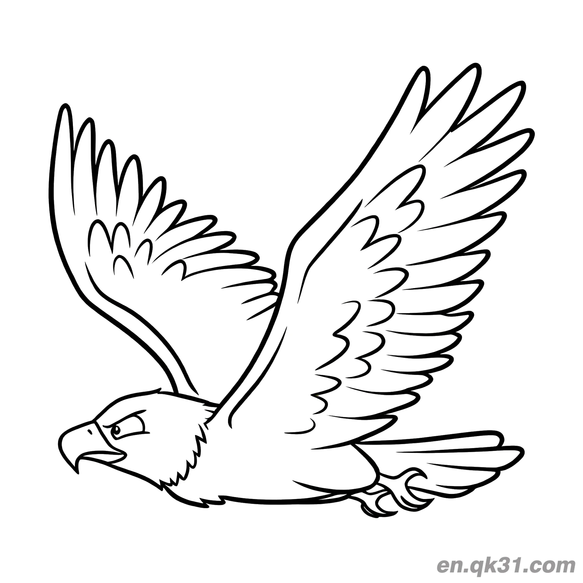 Cute Cartoon Baby Eagle Coloring Page – Free Printable Coloring Page for Kids and Adults