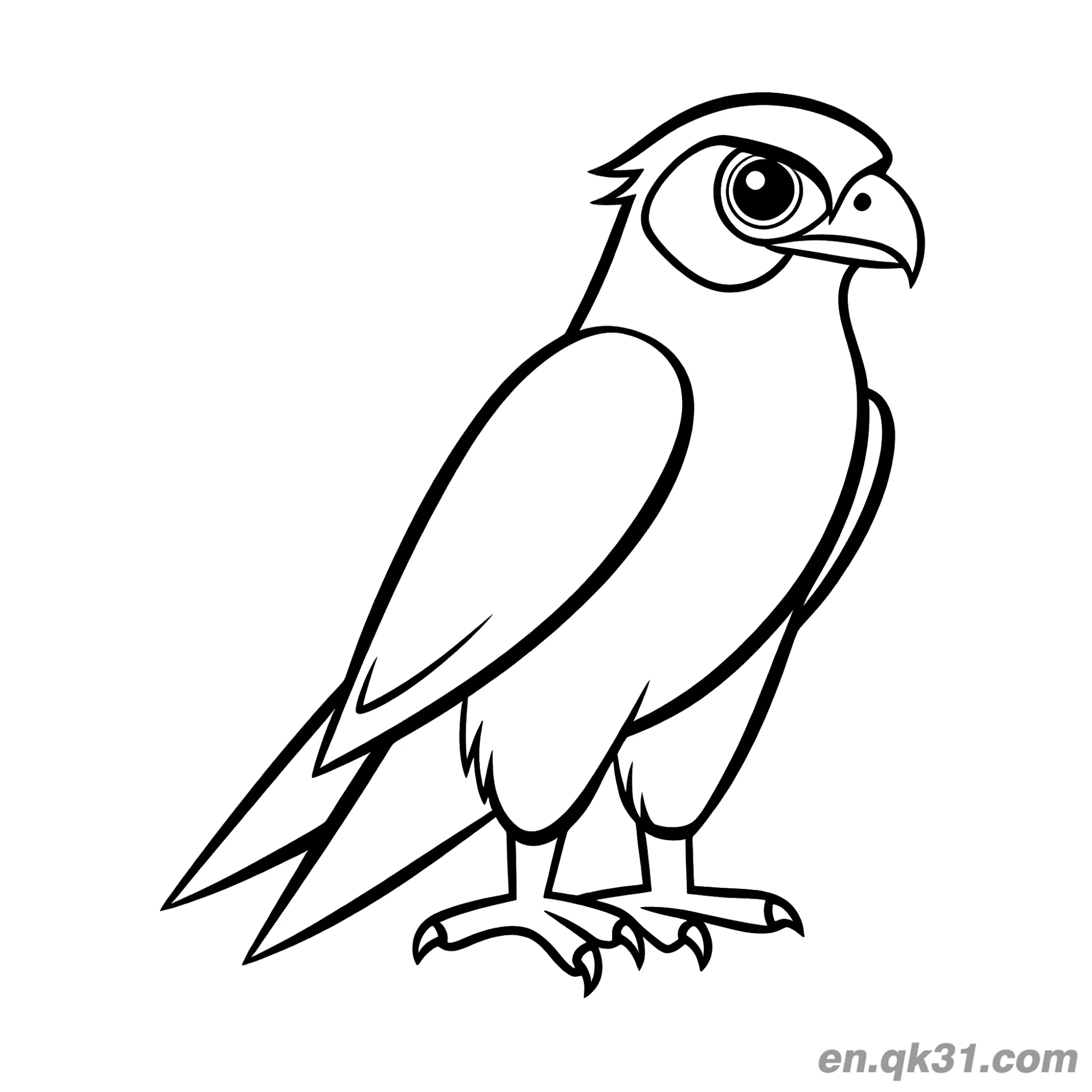 Side Flying Eagle Silhouette Coloring Page – Free Printable Coloring Page for Kids and Adults