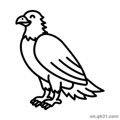 Free printable Simple Line Art Flying Eagle Coloring Page coloring page