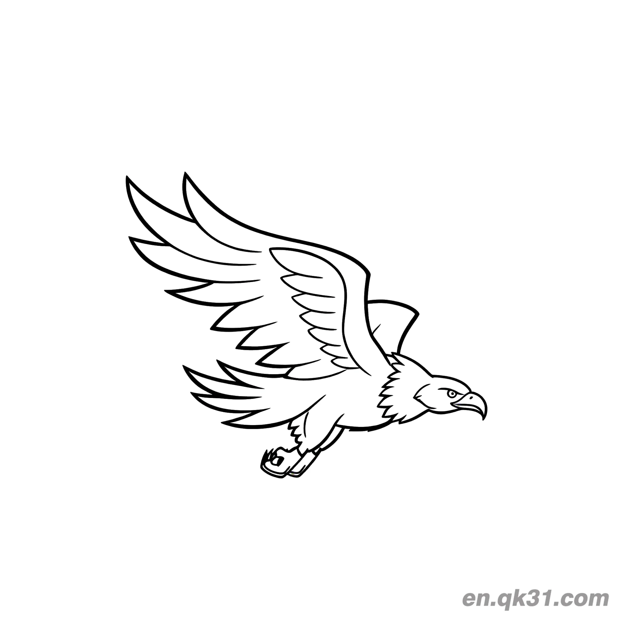 Standing Majestic Bald Eagle Coloring Page – Free Printable Coloring Page for Kids and Adults