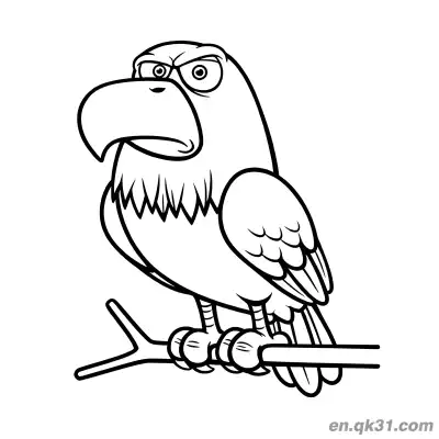 Free printable Standing Peregrine Falcon Eagle Coloring Page coloring page