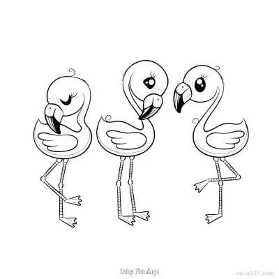 Free printable Baby Flamingo  Coloring Page - Free PDF Printable Flamingo Coloring Sheets coloring page