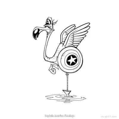 Free printable Captain America Flamingo  Coloring Page - Free PDF Printable Flamingo Coloring Sheets coloring page