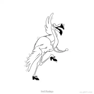 Free printable Cool Flamingo 2 Coloring Page - Free PDF Printable Flamingo Coloring Sheets coloring page