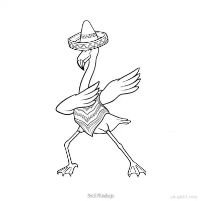 Free printable Cool Flamingo 3 Coloring Page - Free PDF Printable Flamingo Coloring Sheets coloring page