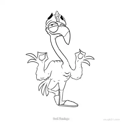 Free printable Cool Flamingo 4 Coloring Page - Free PDF Printable Flamingo Coloring Sheets coloring page