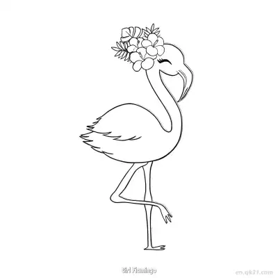 Free printable Girl Flamingo 2 Coloring Page - Free PDF Printable Flamingo Coloring Sheets coloring page