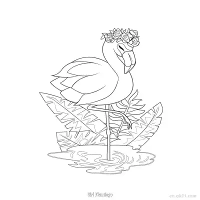 Free printable Girl Flamingo 3 Coloring Page - Free PDF Printable Flamingo Coloring Sheets coloring page
