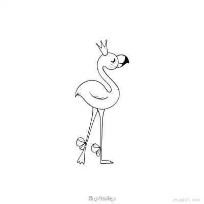 Free printable King Flamingo 2 Coloring Page - Free PDF Printable Flamingo Coloring Sheets coloring page