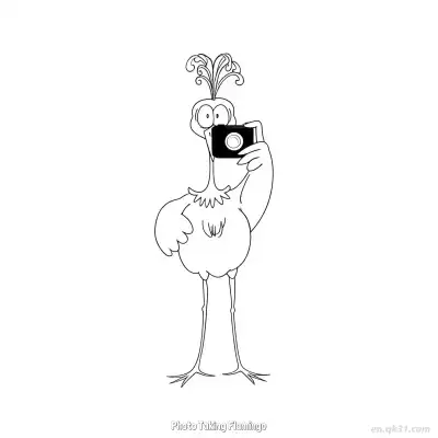 Free printable Photo Taking Flamingo 2 Coloring Page - Free PDF Printable Flamingo Coloring Sheets coloring page