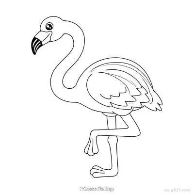 Free printable Princess Flamingo  Coloring Page - Free PDF Printable Flamingo Coloring Sheets coloring page