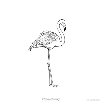 Free printable Princess Flamingo 1 Coloring Page - Free PDF Printable Flamingo Coloring Sheets coloring page
