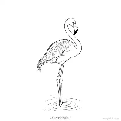 Free printable Princess Flamingo 11 Coloring Page - Free PDF Printable Flamingo Coloring Sheets coloring page