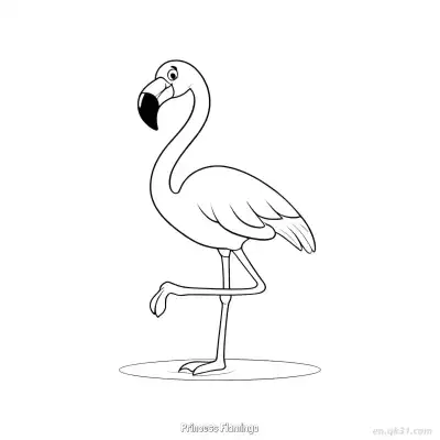 Free printable Princess Flamingo 12 Coloring Page - Free PDF Printable Flamingo Coloring Sheets coloring page