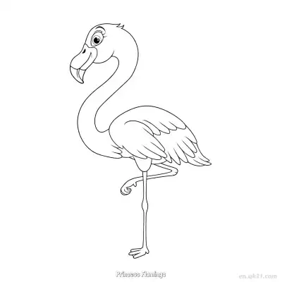 Free printable Princess Flamingo 13 Coloring Page - Free PDF Printable Flamingo Coloring Sheets coloring page