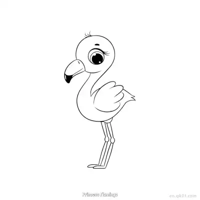 Free printable Princess Flamingo 4 Coloring Page - Free PDF Printable Flamingo Coloring Sheets coloring page