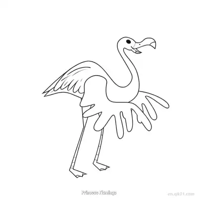 Free printable Princess Flamingo 7 Coloring Page - Free PDF Printable Flamingo Coloring Sheets coloring page