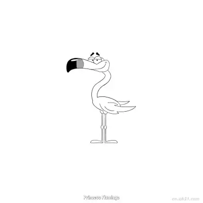 Free printable Princess Flamingo 8 Coloring Page - Free PDF Printable Flamingo Coloring Sheets coloring page