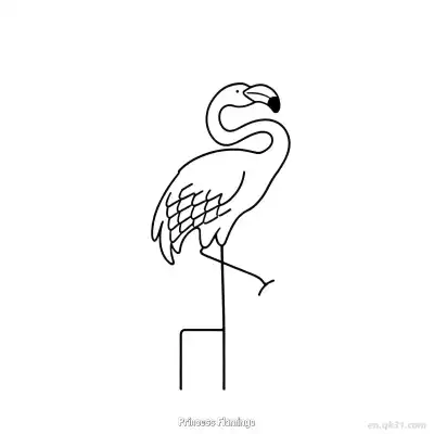 Free printable Princess Flamingo 9 Coloring Page - Free PDF Printable Flamingo Coloring Sheets coloring page