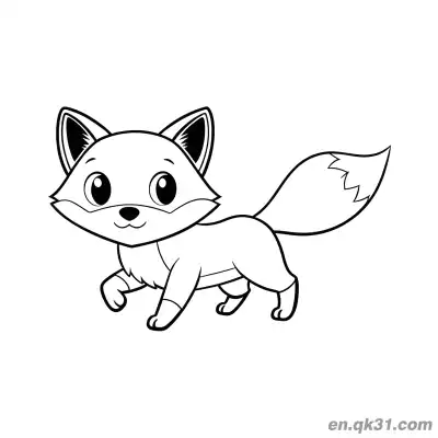 Free printable Cute Chibi Fox Coloring Page coloring page