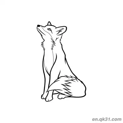 Free printable Looking Up Fox Coloring Page coloring page