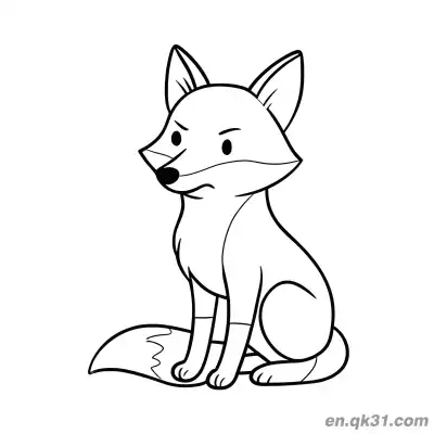 Free printable Serious Expression Fox Coloring Page coloring page