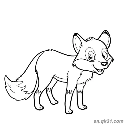 Free printable Side Standing Fox Coloring Page coloring page