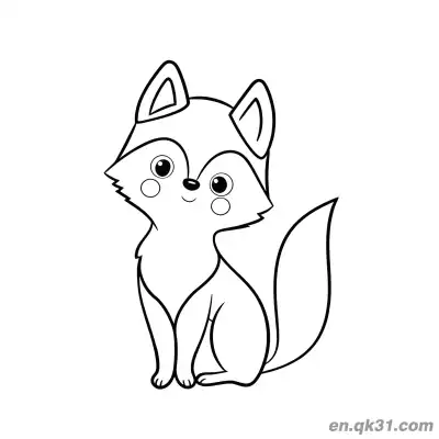 Free printable Side View Chibi Fox Coloring Page coloring page