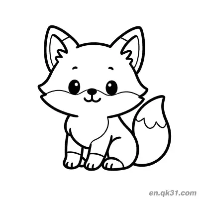 Free printable Super Cute Chibi Fox Coloring Page coloring page