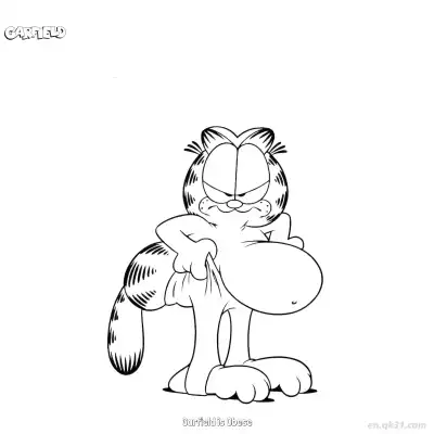 Free printable Garfield is Obese  Coloring Page - Free PDF Printable Garfield Cat Coloring Sheets coloring page