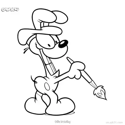 Free printable Odie Dog Drawing  Coloring Page - Free PDF Printable Garfield Cat Coloring Sheets coloring page