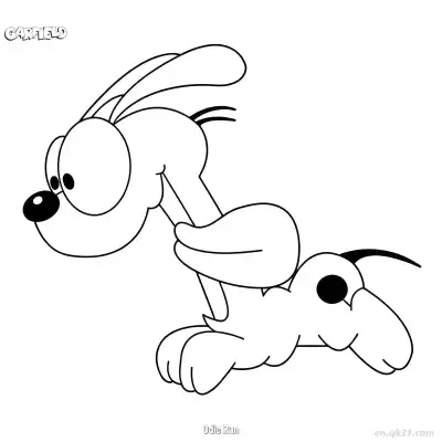 Free printable Odie Dog Run  Coloring Page - Free PDF Printable Garfield Cat Coloring Sheets coloring page