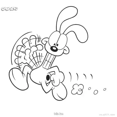 Free printable Odie Dog Run 2 Coloring Page - Free PDF Printable Garfield Cat Coloring Sheets coloring page