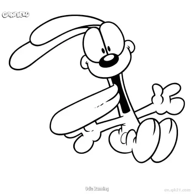 Free printable Odie Dog Running 1 Coloring Page - Free PDF Printable Garfield Cat Coloring Sheets coloring page